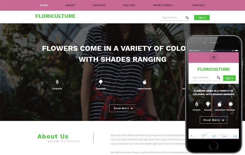 Floriculture an Agriculture Category Flat Bootstrap Responsive Web Template