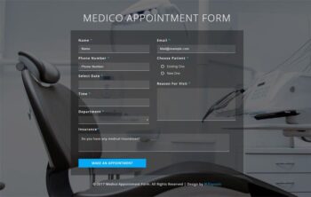 Medico Appointment Form Flat Responsive Widget Template