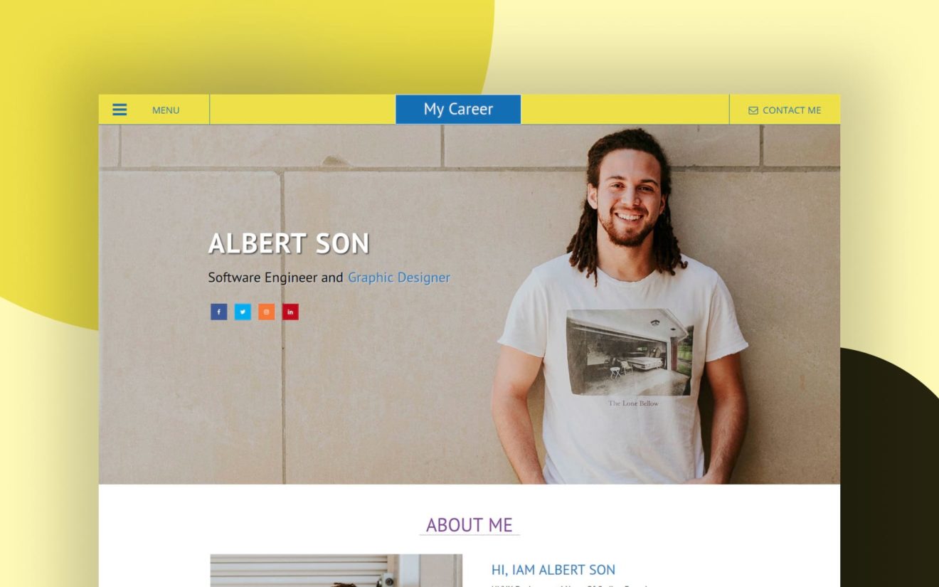 My Career a Personal Website Flat Bootstrap Responsive Web Template
