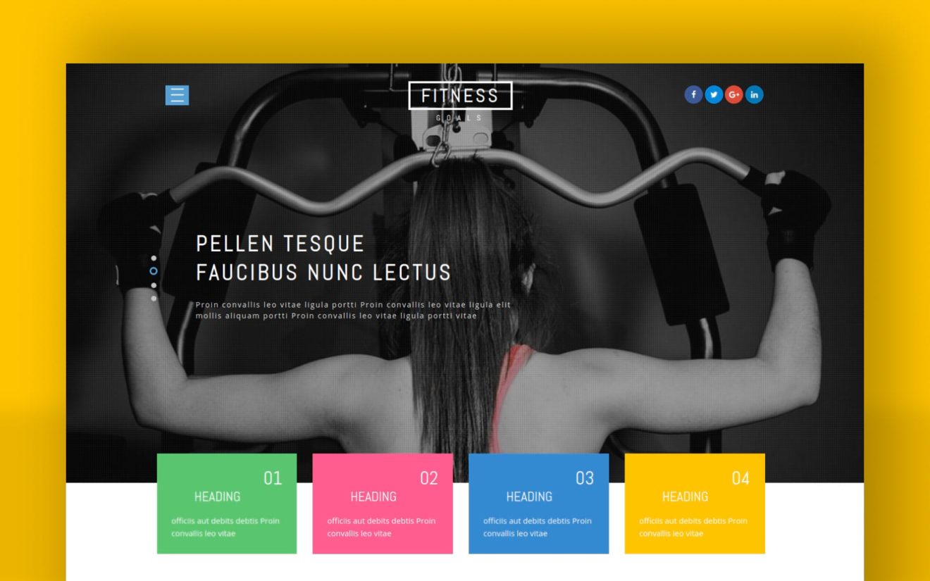 Fitness Goals a Sports Category Bootstrap Responsive Web Template