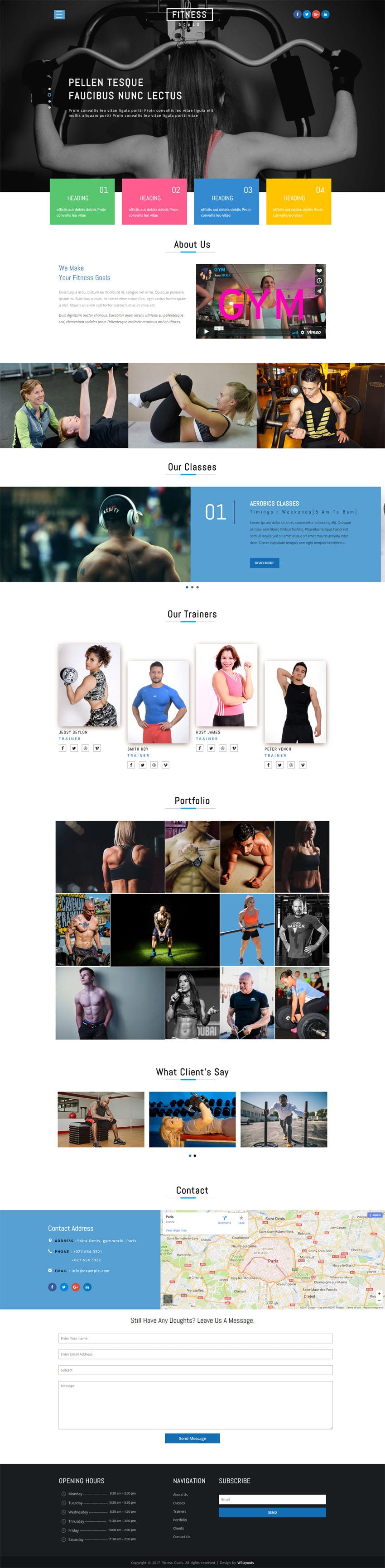 Sportfit - Free Bootstrap 4 HTML5 fitness website template