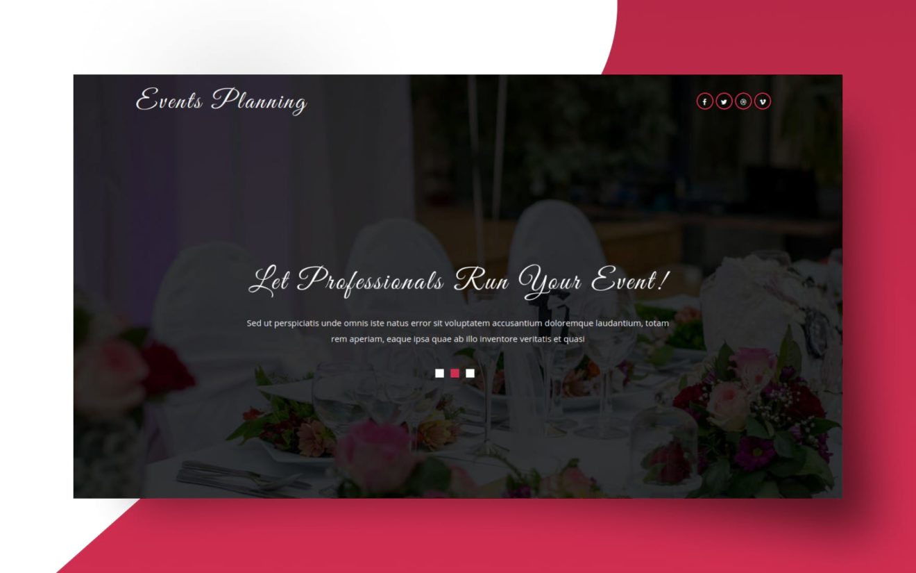 Events Planning a Wedding Category Bootstrap Responsive Web Template