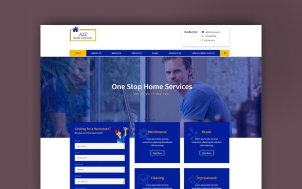 a2z home service website template