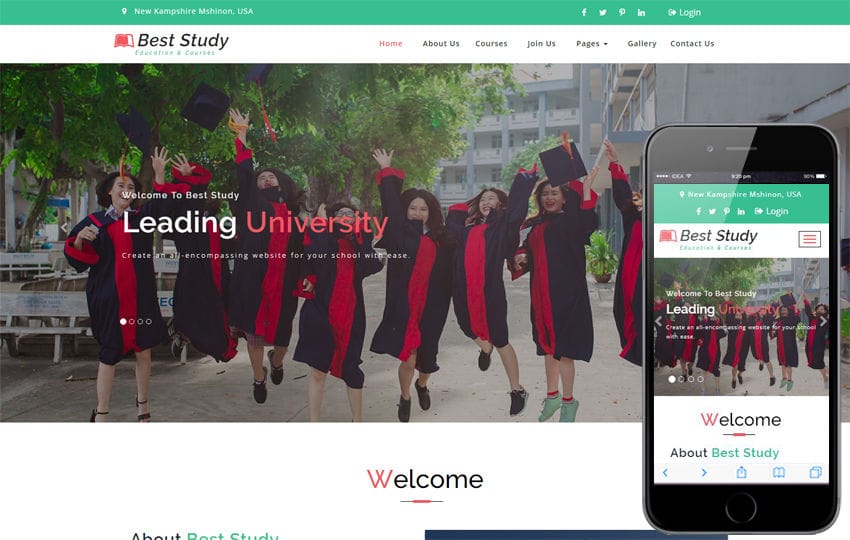 Best Study an Education Category Bootstrap Responsive Web Template
