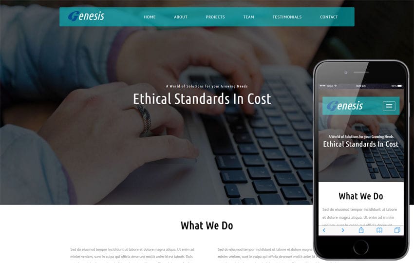 Genesis a Corporate Category Flat Bootstrap Responsive Web Template