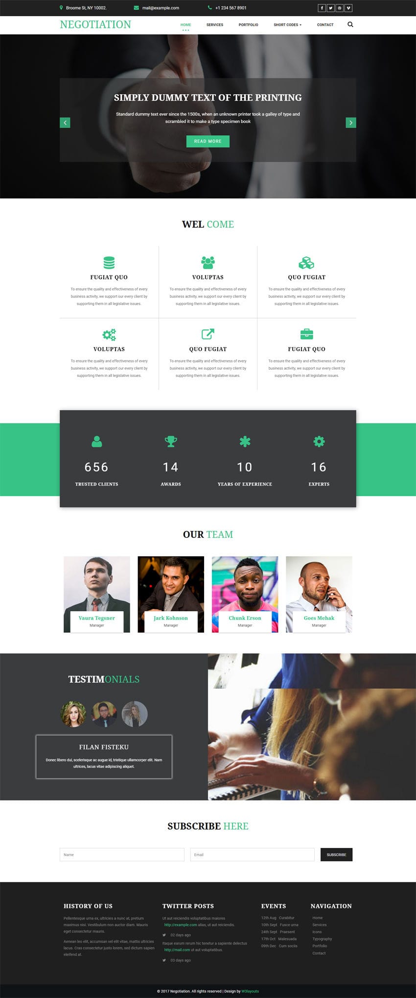 Negotiation a Corporate Category Bootstrap Responsive Web Template