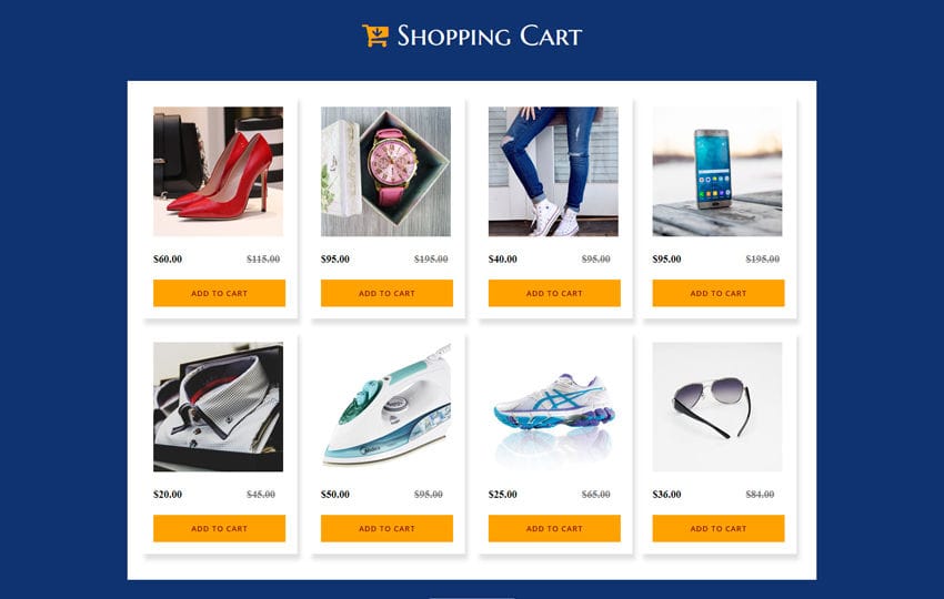 Shopping Cart – Flat Responsive Website Template