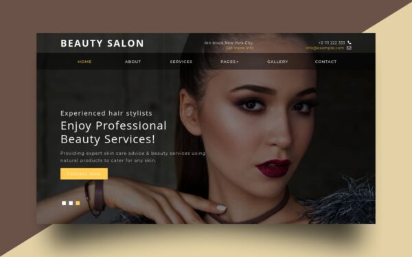beauty saloon website template