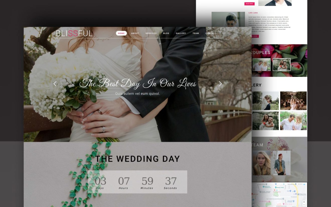 Blissful Wedding Category Bootstrap Responsive Web Template
