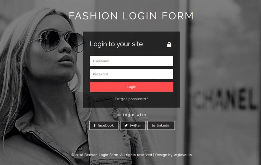 fashion app login screens