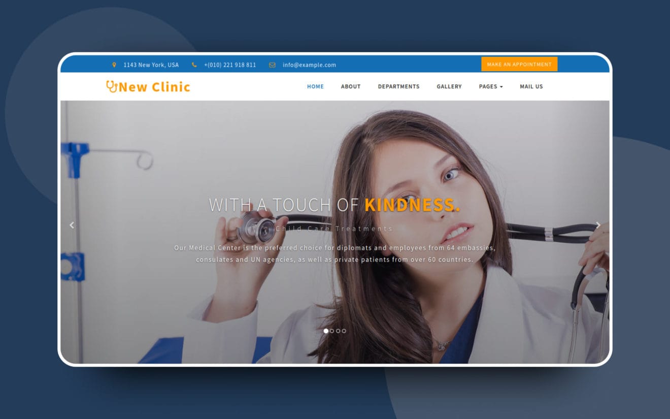 New Clinic Medical Category Bootstrap Responsive Web Template
