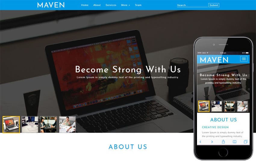 Maven Corporate Category Bootstrap Responsive Web Template