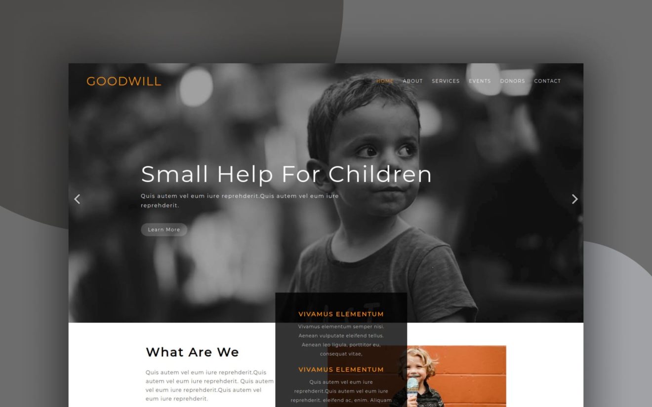 Goodwill Society Category Flat Bootstrap Responsive Web Template