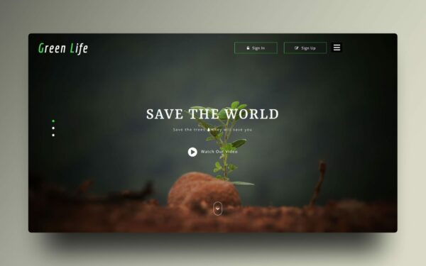 green life website template
