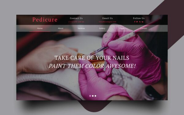 pedicure website template