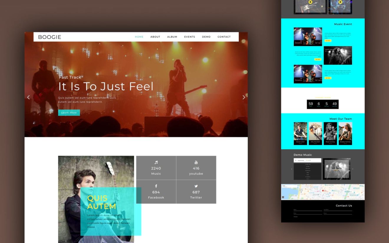 Boogie Entertainment Category Bootstrap Responsive Web Template