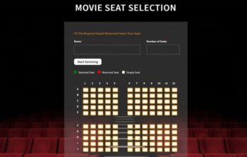 Movie Seat Selection - Flat Responsive Widget Template