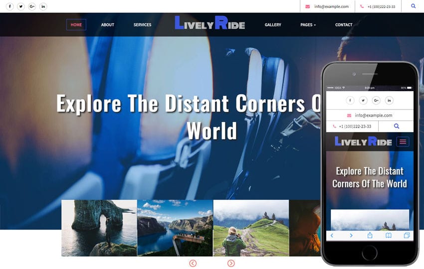 Lively Ride Travel Category Flat Bootstrap Responsive Web Template