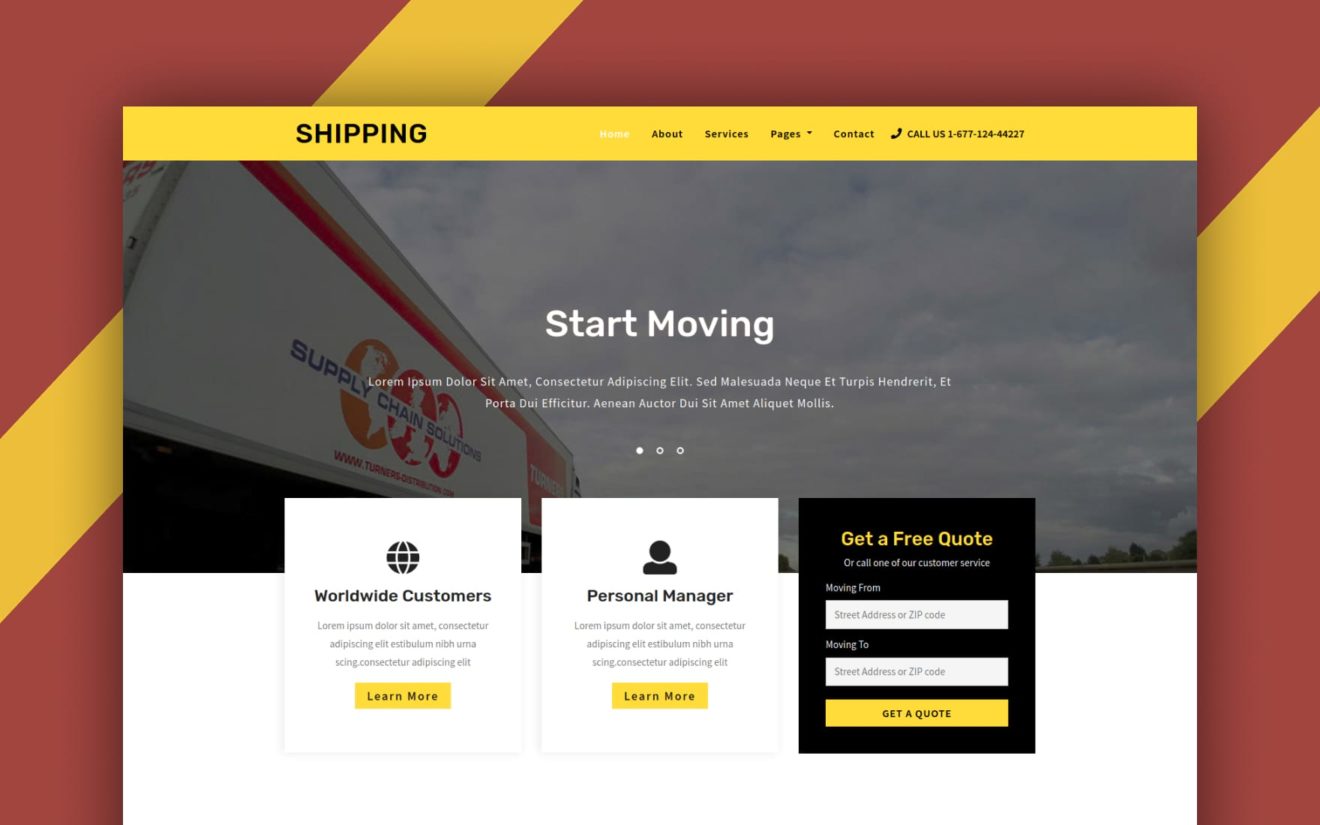 Shipping – Transportation Category Bootstrap Responsive Web Template