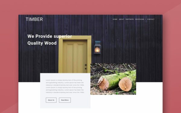 timber website template