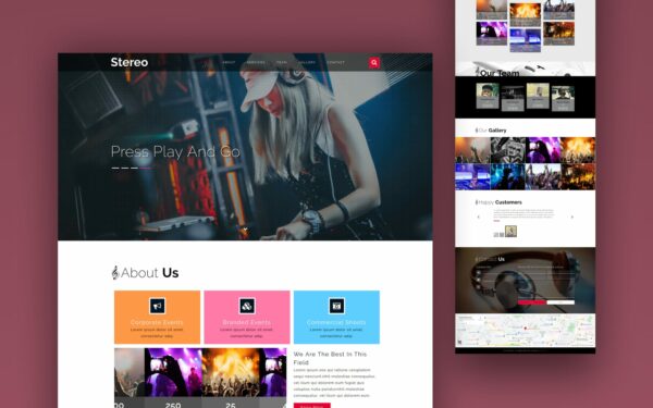 stereo website template