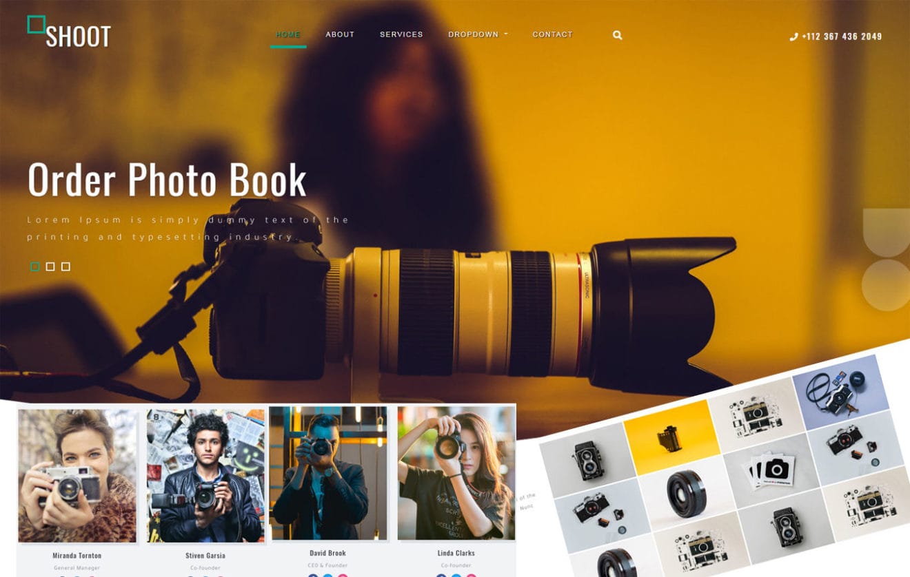 Shoot Photography Category Bootstrap Responsive Web Template