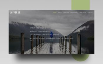 universe website template