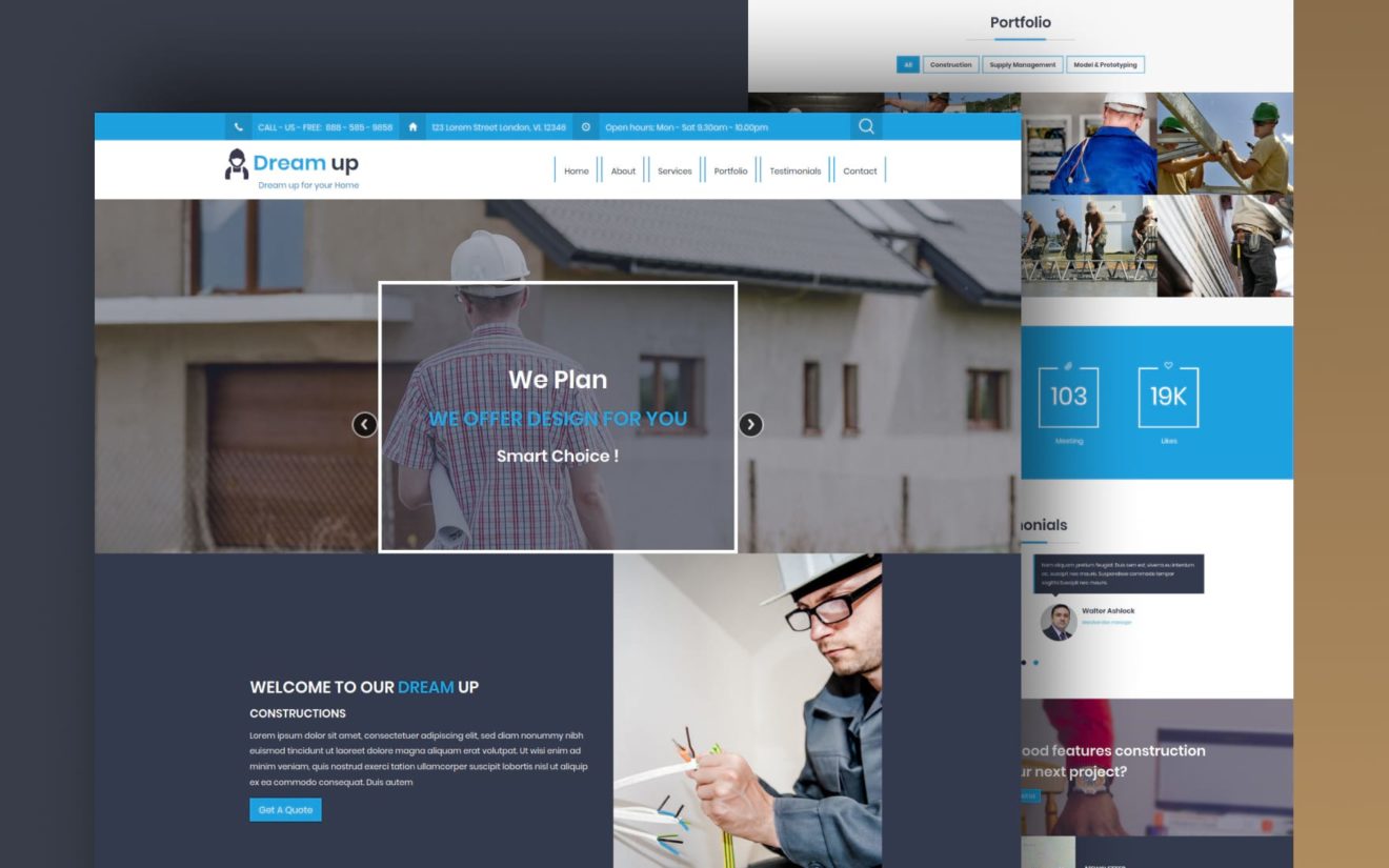 Dream up an Industrial Category Flat Bootstrap Responsive web Template