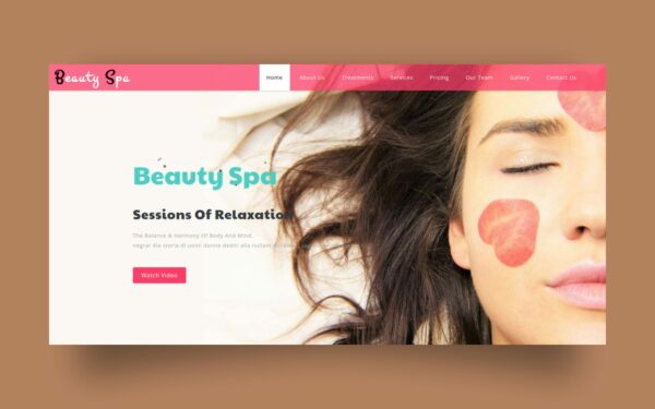 beauty spa website template
