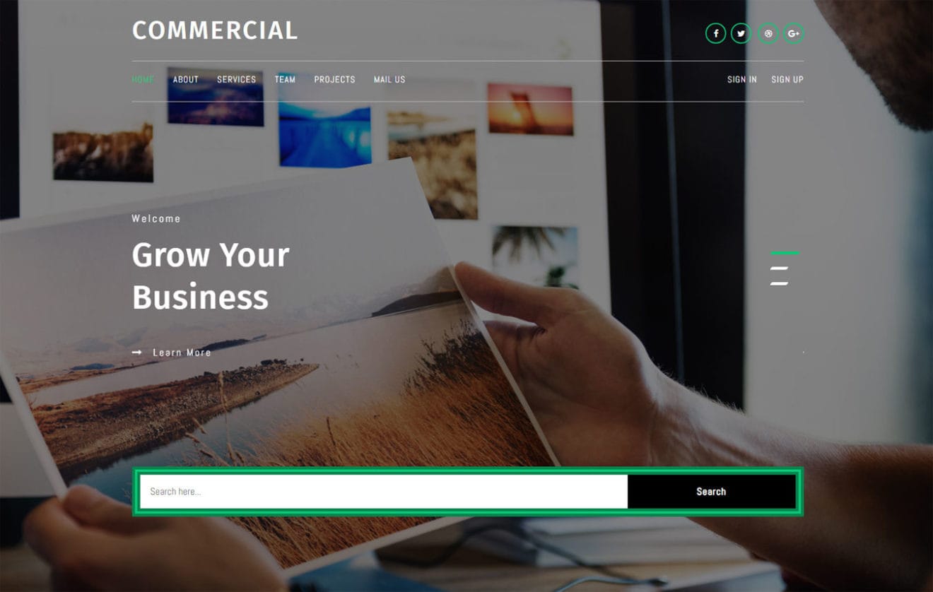 Commercial a Corporate Category Bootstrap Responsive Web Template