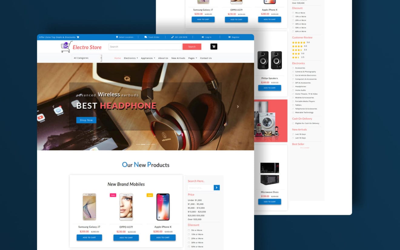 Electro Store an Ecommerce Theme Bootstrap Template