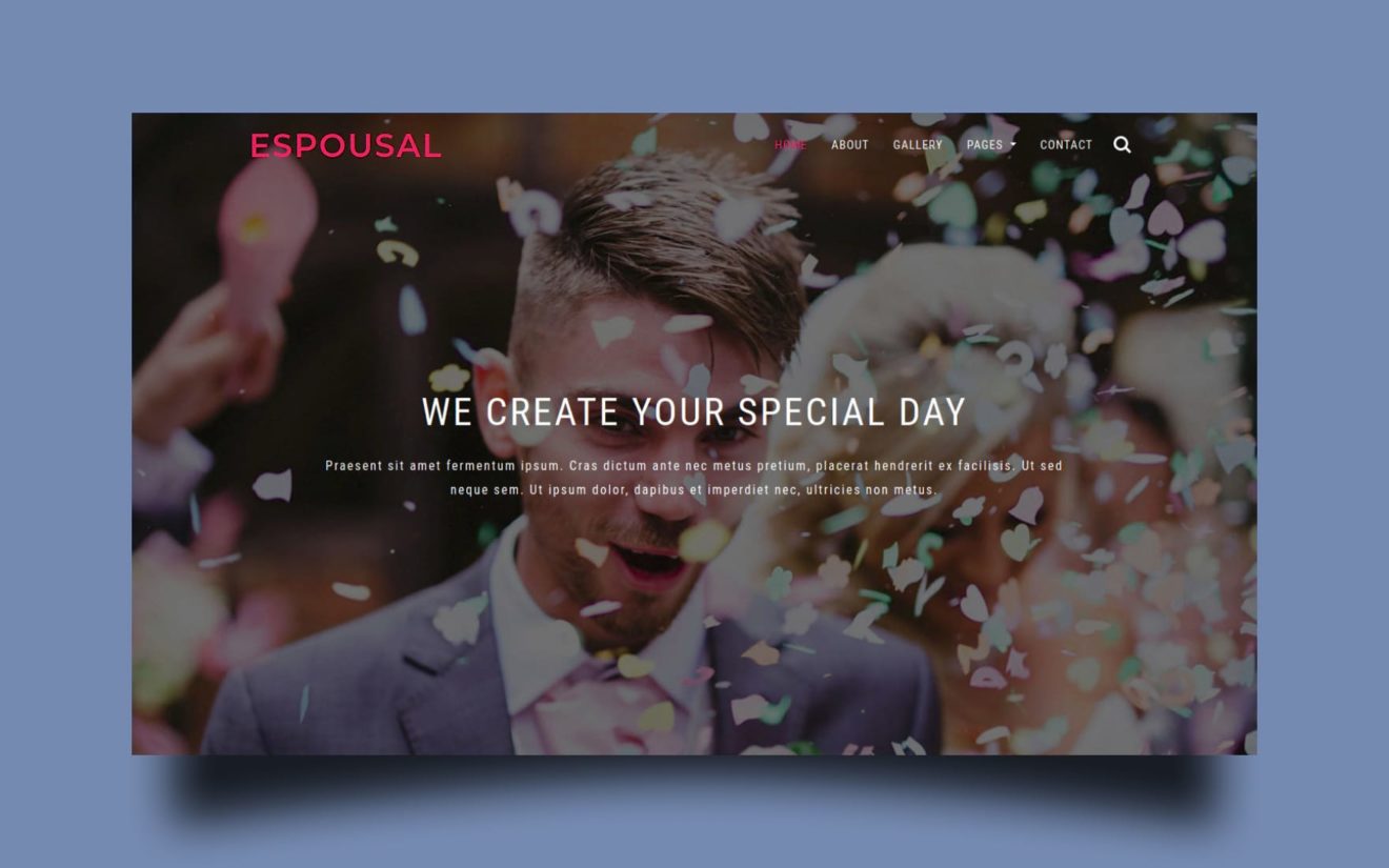 Espousal a Wedding Category Bootstrap Responsive Web Template.