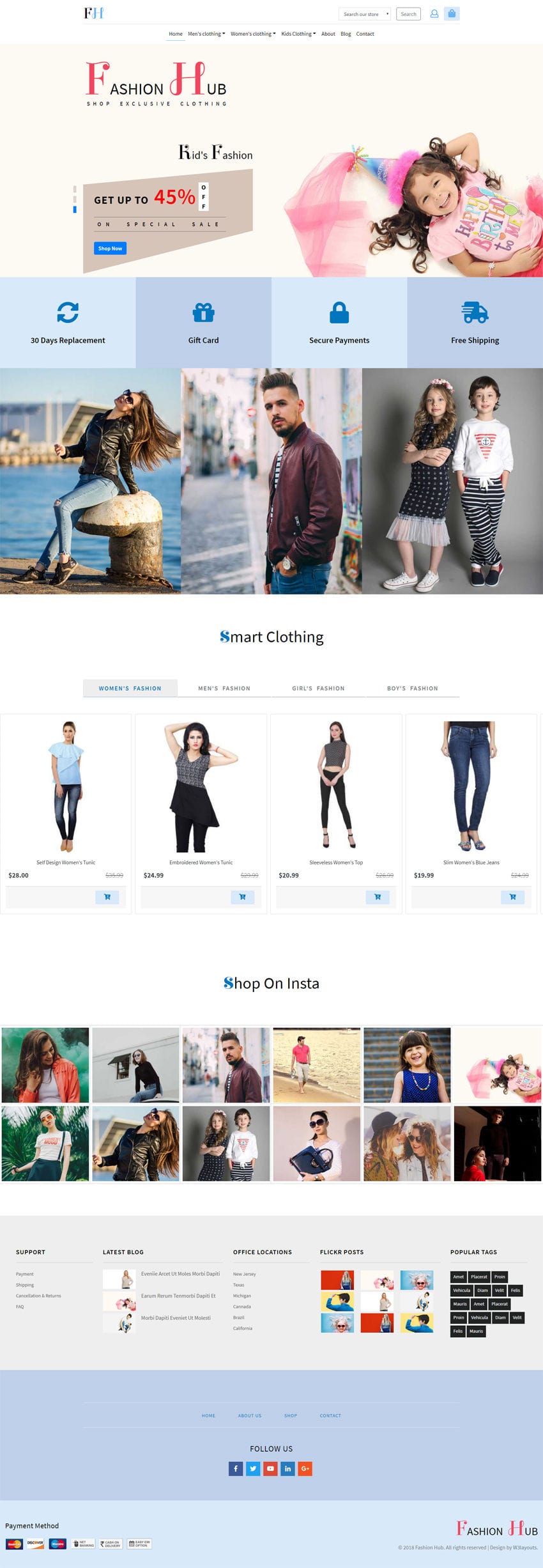 Fashion Hub An E Commerce Category Bootstrap Responsive Web, 53% OFF