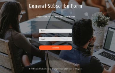 General subscribe form