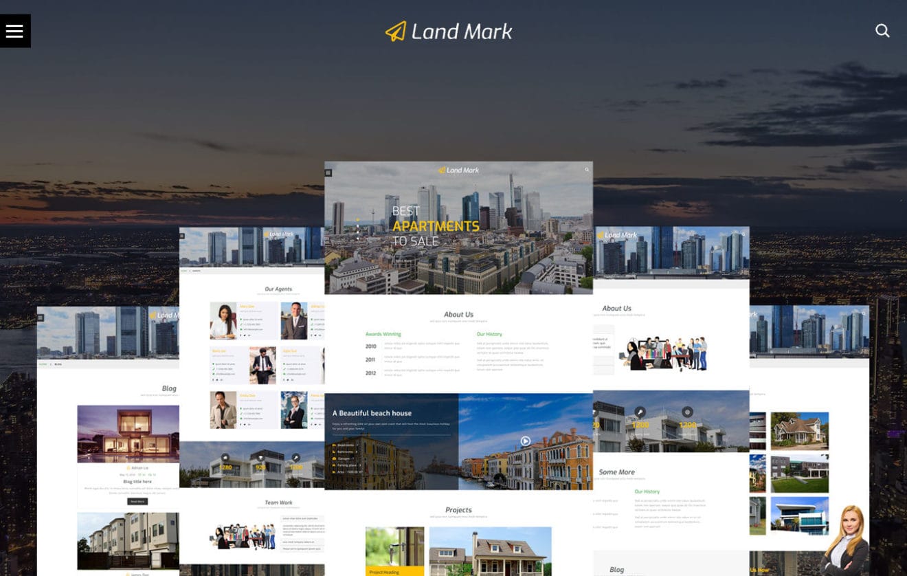 Land Mark – Real Estate Bootstrap Responsive Web Template