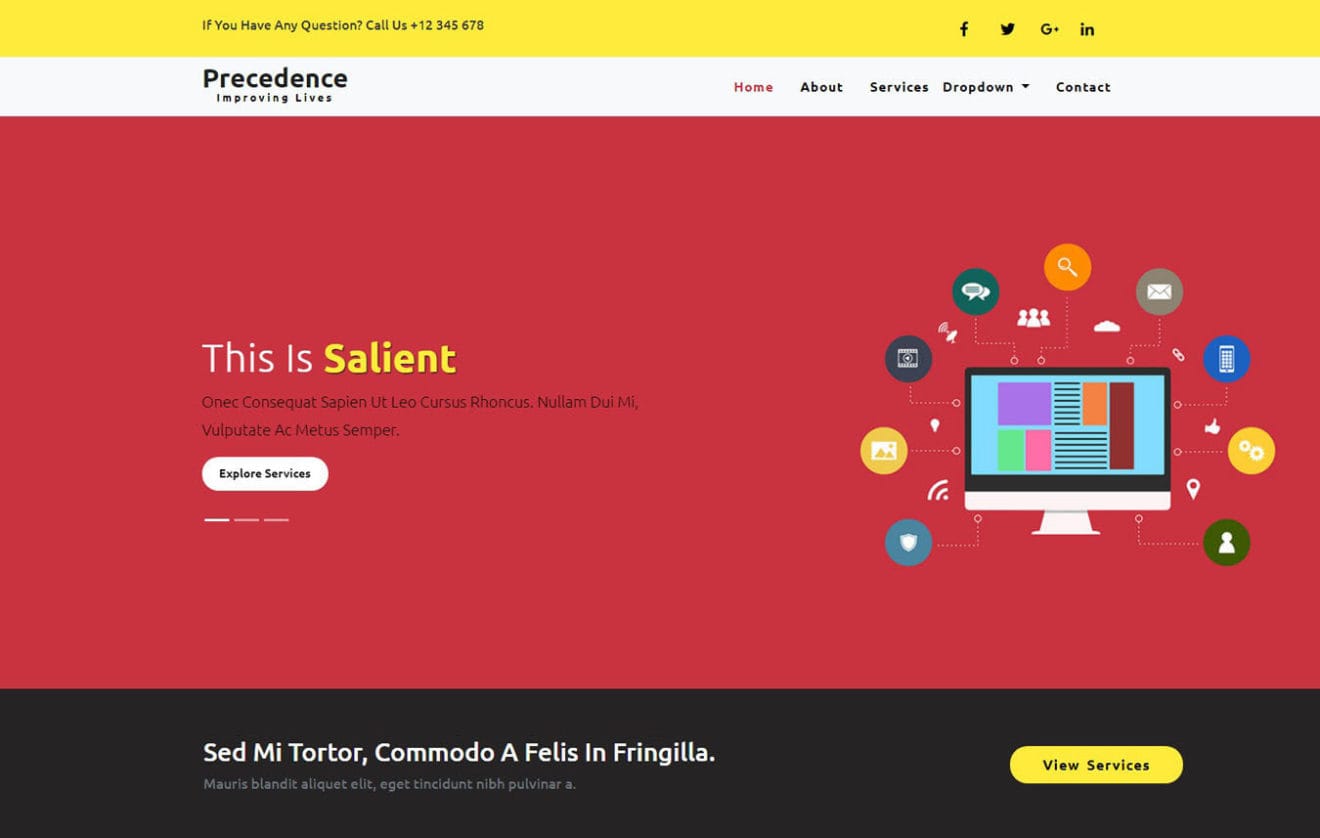 Precedence a Corporate Category Bootstrap Responsive Web Template