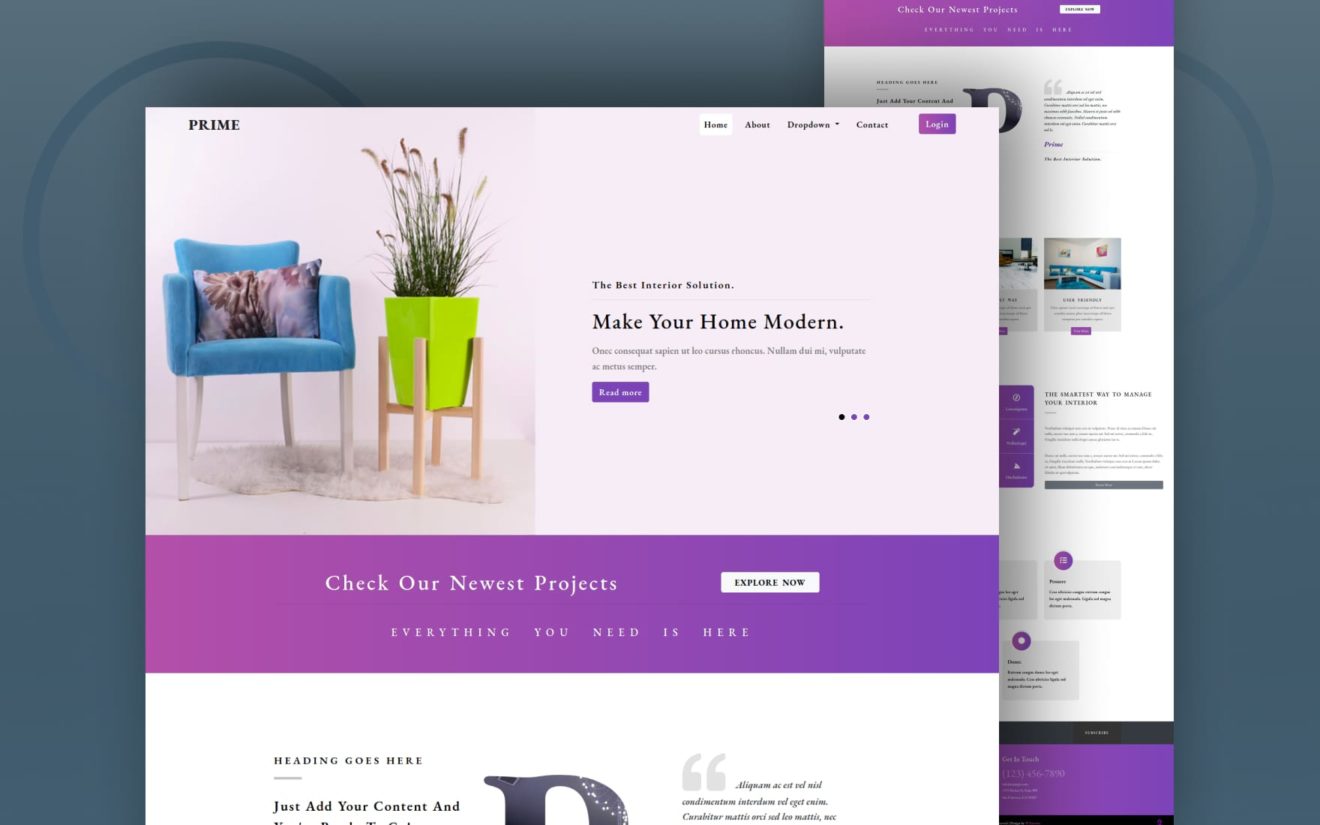 Prime Interior Category Bootstrap Responsive Web Template.
