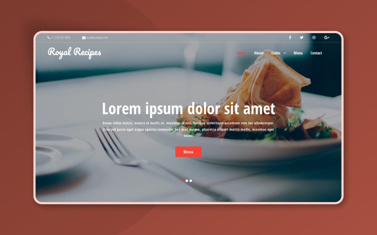 Royal Recipes a Hotels and Restaurants Category Flat Bootstrap Responsive Web Template