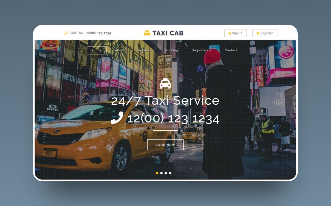 Taxi Cab Flat Bootstrap Responsive Web Template