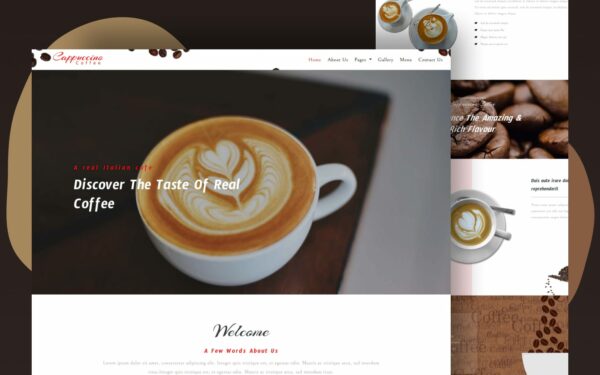 cappuccino coffee website template
