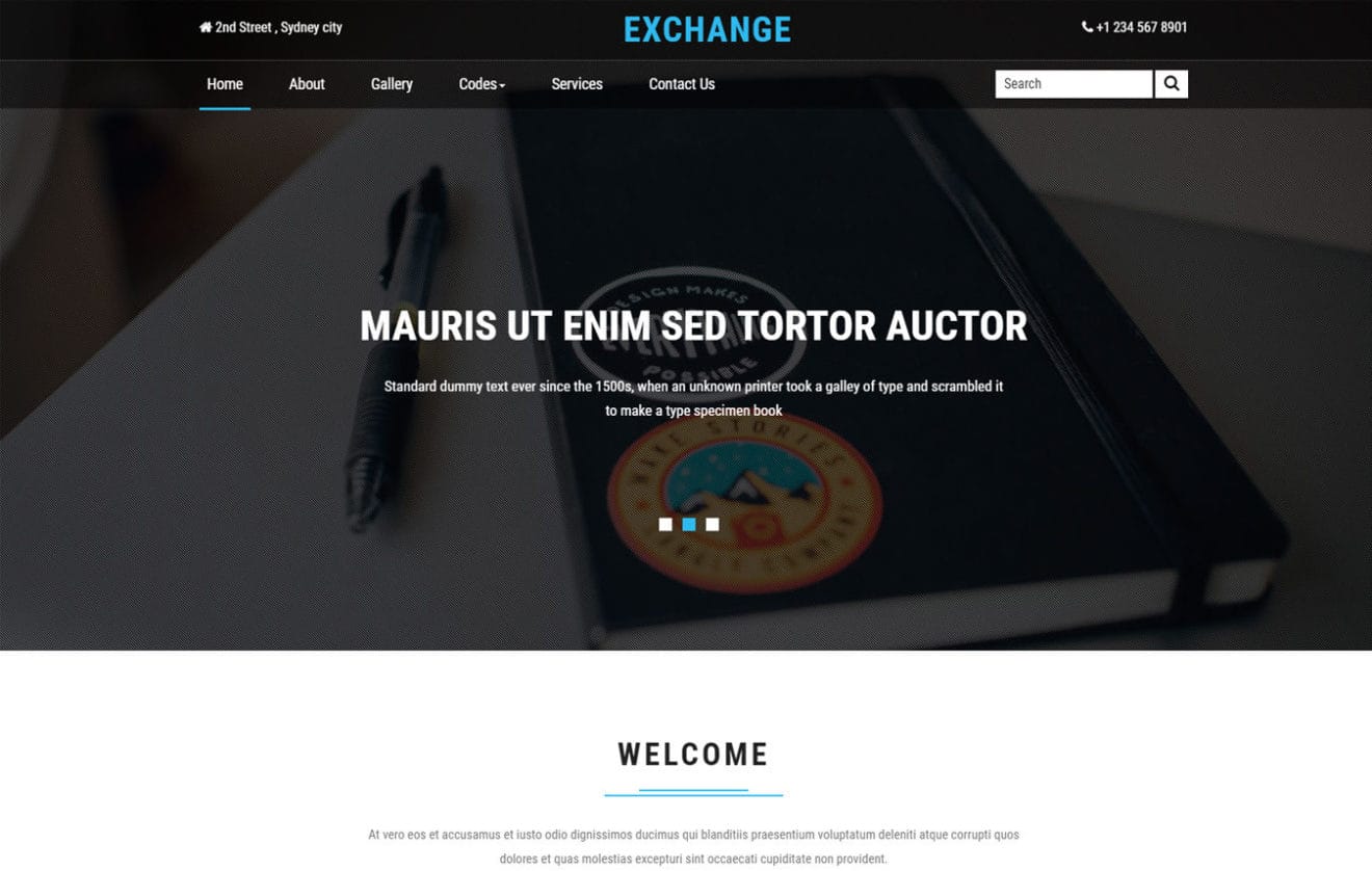 Exchange a Corporate Business Category Bootstrap Responsive Web Template