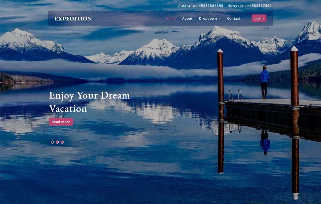 Expedition a Travel Category Bootstrap Responsive Web Template