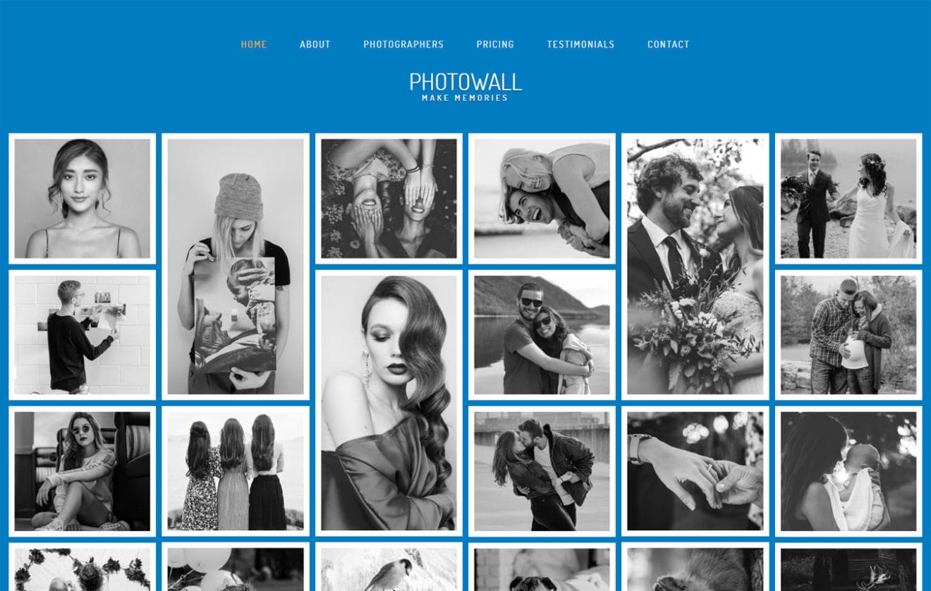 PhotoWall Photo Gallery Category Bootstrap Responsive Web Template.