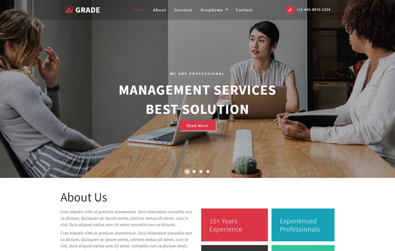 Grade Corporate Category Bootstrap Responsive Web Template.