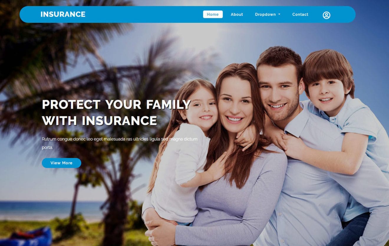 Insurance a Finance Category Bootstrap Web Template