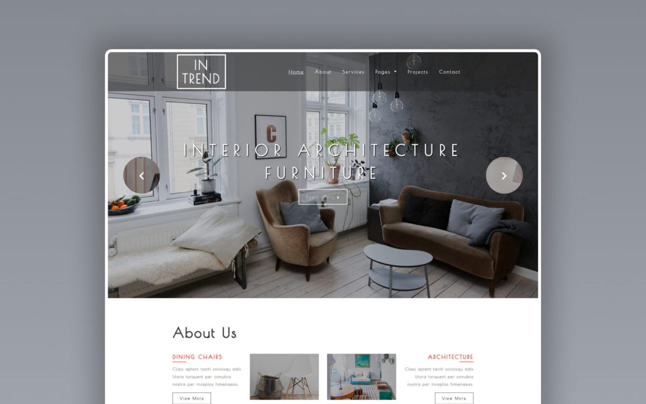 Intrend Interior Category Bootstrap Responsive Web Template.