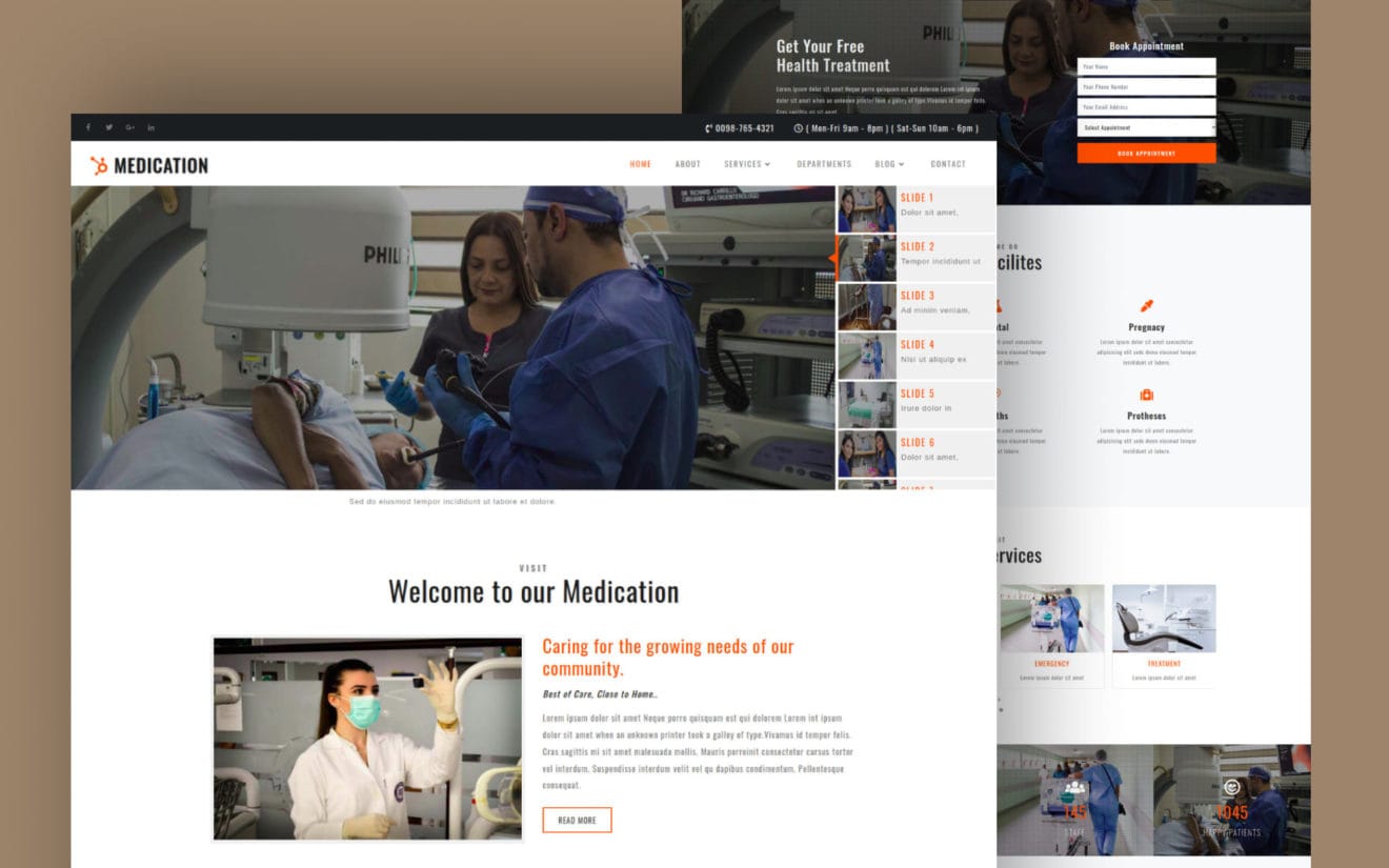 Medication Medical Category Bootstrap Responsive Web Template.