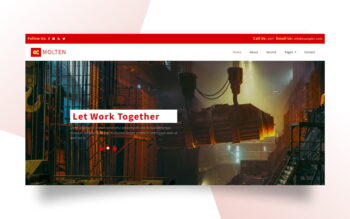 molten website template