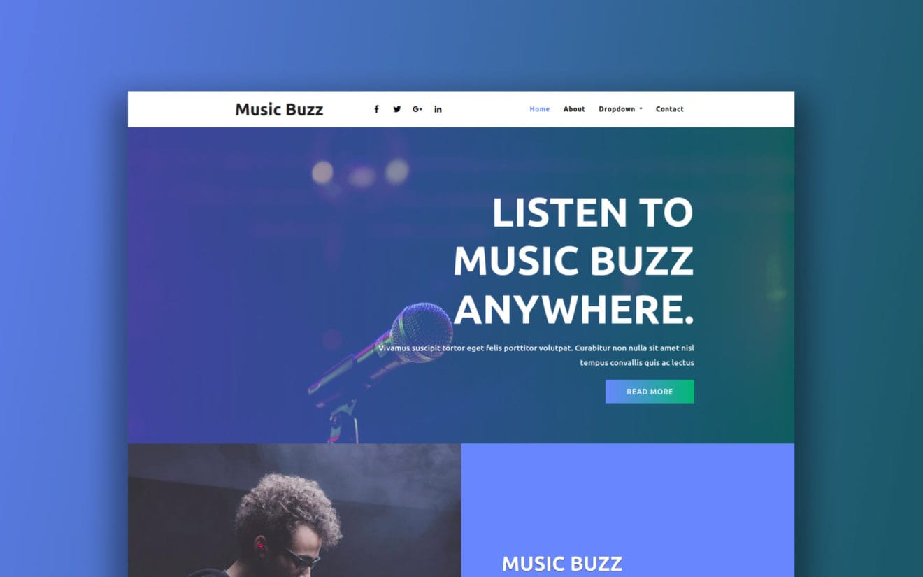 Music Buzz Music Category Bootstrap Responsive Web Template