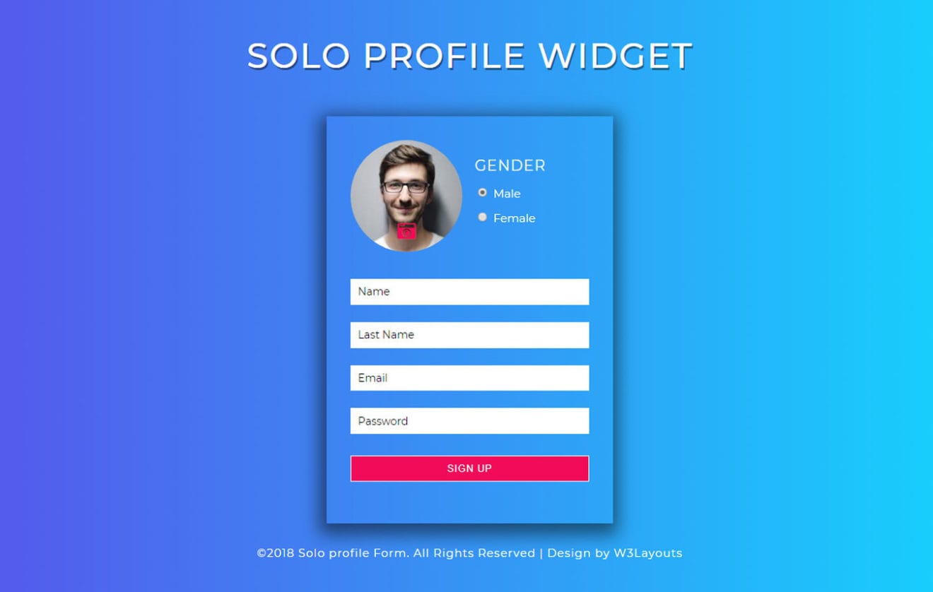 Solo Profile a Flat Responsive Widget Template